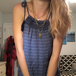 NWT Flowy blue halter tank top